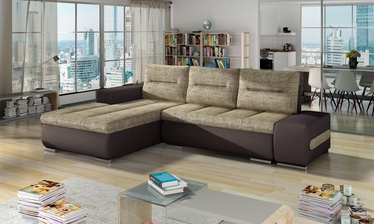 Stūra dīvāns Ottavio Berlin 03, Soft 66, bēša/tumši brūna, kreisais, 180 x 275 cm x 85 cm