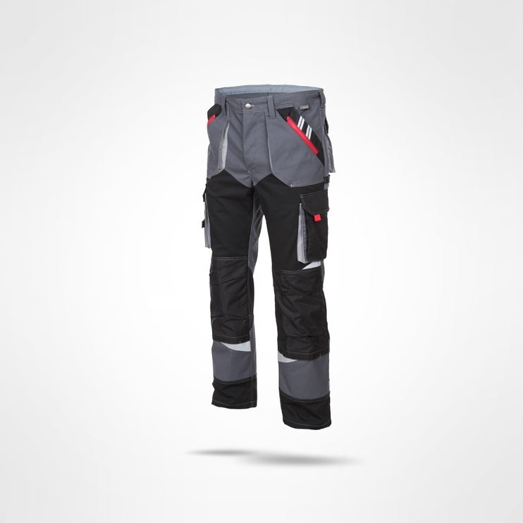 Рабочие штаны Sara Workwear Expert 10537, черный/серый, хлопок/полиэстер, M размер