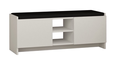 Jalatsikapp Kalune Design Zulla, valge/must, 37 cm x 110 cm x 43 cm