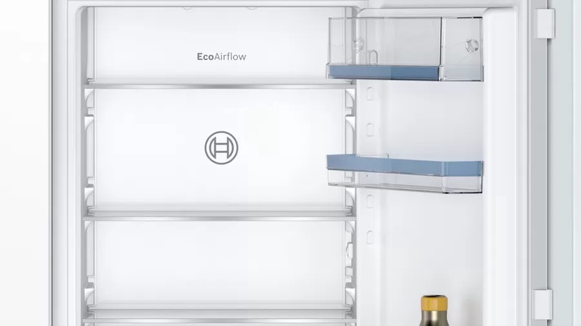 Iebūvējams ledusskapis Bosch KIN86VFE0, saldētava apakšā