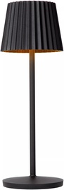 Välitingimustes kasutatav lauavalgusti Lucide Justine, 2W, LED, IP54, must, 13.5 cm x 38 cm