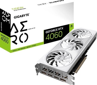 Videokarte Gigabyte GeForce RTX™ 4060 GV-N4060AERO OC-8GD, 8 GB, GDDR6