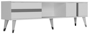 TV galds Kalune Design Vania, balta/sudraba, 150 cm x 50 cm x 29.6 cm