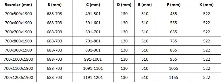 Душевая кабина Mexen Roma 854-090-070-01-00-4010, прямоугольная, 70 см x 90 см x 190 см