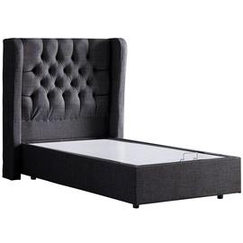 Кровать Kalune Design Ryga, 90 x 200 cm, антрацитовый, с решеткой