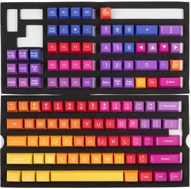 Чехол на клавиатуру Ducky PBT Double-Shot Keycap Set Afterglow 108 pcs, синий/красный/желтый/oранжевый/розовый/фиолетовый