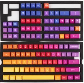 Tastatūras vāciņš Ducky PBT Double-Shot Keycap Set Afterglow 108 pcs, zila/sarkana/dzeltena/oranža/rozā/violeta