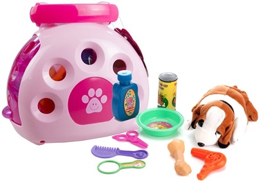Mīkstā rotaļlieta LEAN Toys Doghouse Grooming, daudzkrāsains, 15 cm