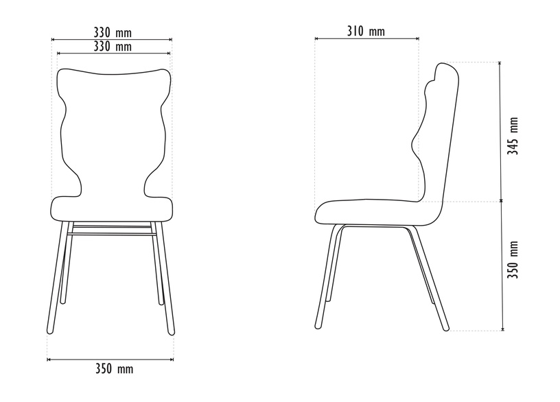 Bērnu krēsls Solo MT06 Size 3, zila/pelēka, 330 mm x 695 mm