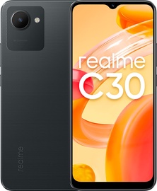 Mobiiltelefon Realme C30, must, 3GB/32GB