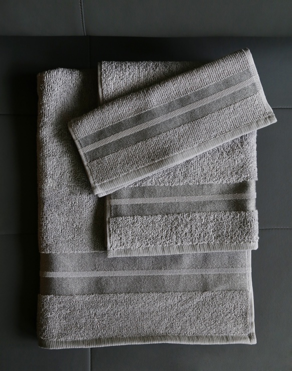 Полотенце для ванной Domoletti Lenore-2, серый, 70 см x 140 см