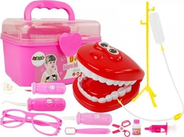 Rotaļlietu ārsta komplekts Lean Toys Doc Mini Mediacal, rozā