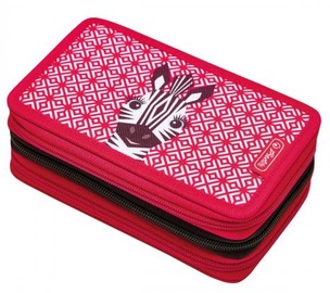 Penalas Herlitz Zebra, 19 cm x 11.5 cm, raudona