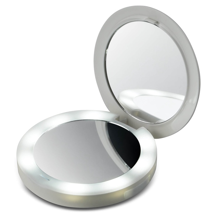 Kosmetinis veidrodis Homedics Pretty & Powerful MIR-150CG, su apšvietimu, kabinamas, 12 cm x 9 cm