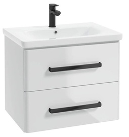 Шкафчик для ванной с раковиной Deftrans Frenesia D65 + Soft 65, белый, 45 см x 62 см x 50 см