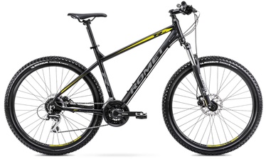 Velosipēds kalnu Romet Rambler R7.2, 27.5 ", 21" rāmis, melna/pelēka