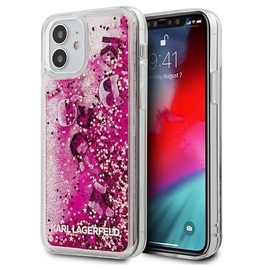 Чехол Karl Lagerfeld Glitter Floating Charms iPhone 12 mini, розовый, 5.4 ″