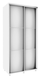 Riidekapp Bodzio Sliding Wardrobe SZP100-3L/BI, valge, 60 cm x 100 cm x 210 cm, peegliga