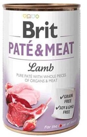 Влажный корм для собак Brit Paté & Meat DLZRITKMP0044, баранина, 0.4 кг