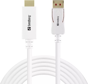 Kaabel Sandberg DisplayPort 1.4 - HDMI 4K@60Hz 509-16, valge, 2 m