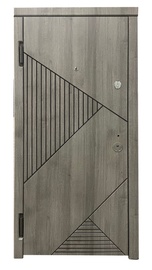 Korteri välisuks ELEGANT 100, vasakpoolne, hall, 206 x 88 x 10 cm
