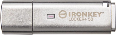 USB atmintinė Kingston IronKey Locker+, sidabro, 64 GB