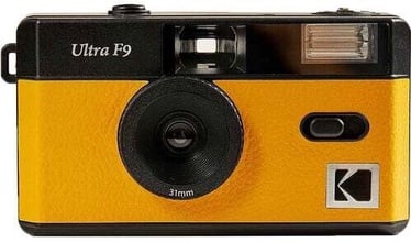 Lintkaamera Kodak Ultra F9 Reusable Film Camera, must/kollane