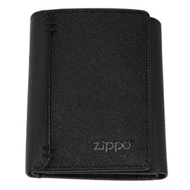 Piniginė Zippo Saffiano Tri-Fold, juoda