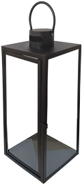 Laterna ArtFlow Josephine, stikls/metāls, 56 cm, melna