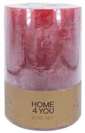 Свеча цилиндрическая Home4you Candle Pure Red, 60 час