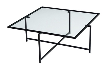 Kafijas galdiņš Kalune Design Sun S409, melna, 850 mm x 850 mm x 350 mm
