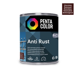 Emaljas krāsa Pentacolor Anti Rust, pus-spīdīgs, 0.9 l, šokolādes
