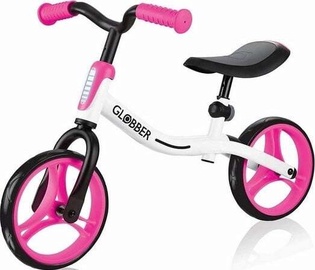 Балансирующий велосипед Globber Go Bike, белый/розовый, 10″