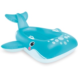 Надувной поплавок Intex Blue Whale Ride-On, синий/белый, 168 см x 14 см