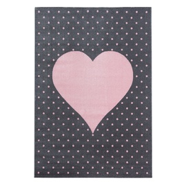 Комплект ковров комнатные Ayyildiz Bambi Heart 2002900830, розовый/серый, 290 см x 200 см