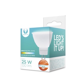 Лампочка Forever Light LED, MR16, белый, GU5.3, 25 Вт, 130 лм