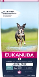 Сухой корм для собак Eukanuba Grain Free Adult, мясо утки, 12 кг