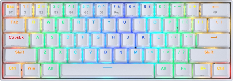 Клавиатура Redragon Draconic K530 Outemu Brown EN, белый, беспроводная