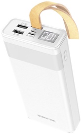 Lādētājs-akumulators (Power bank) Borofone BJ18 CoolMy, 20000 mAh, balta