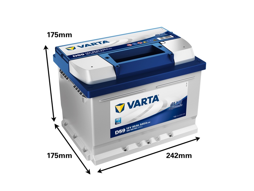 Akumulators Varta BD D59, 12 V, 60 Ah, 540 A