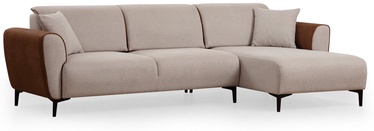 Stūra dīvāns-gulta Atelier Del Sofa Aren, bēša, labais, 260 x 150 cm x 85 cm