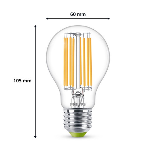 Светодиодная лампочка Philips LED, белый, E27, 60 Вт, 840 лм