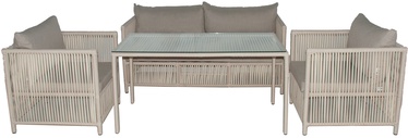 Комплект уличной мебели Floriane Garden Mana 3 134JML1195, светло-коричневый, 4 места