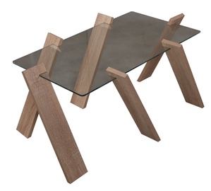 Kafijas galdiņš Kalune Design Roman Maxi, ozola, 920 mm x 570 mm x 410 mm