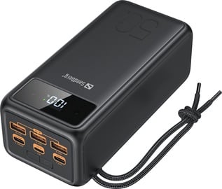 Зарядное устройство - аккумулятор Sandberg, 50000 мАч, 130 Вт, черный