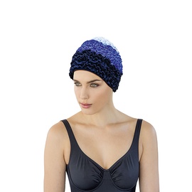 Peldcepure Fashy Frill, zila/balta