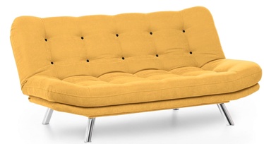Dīvāns-gulta Hanah Home Misa 3-Seat, sinepju, 100 x 200 cm x 104 cm