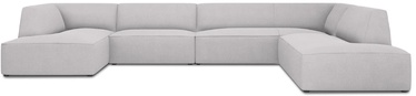 Kampinė sofa Micadoni Home Ruby Panoramic 7 Seats, šviesiai pilka, dešininė, 366 x 273 cm x 69 cm