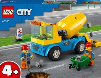 Konstruktors LEGO City Great Vehicles Betona maisītāja automašīna 60325, 85 gab.