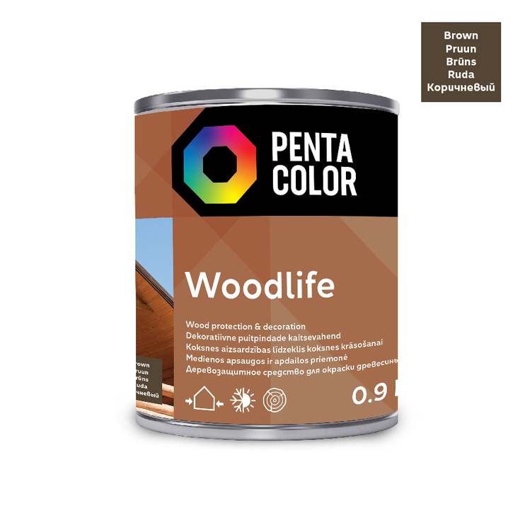 Koksnes impregnants Pentacolor Woodlife, palisandrs, 0.9 l